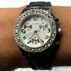Silver & Black Sophie Men's Watch